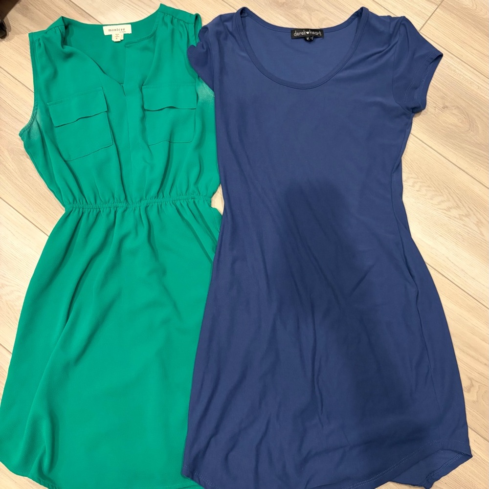 Monteau Teal Green Sleeveless Midi Dress